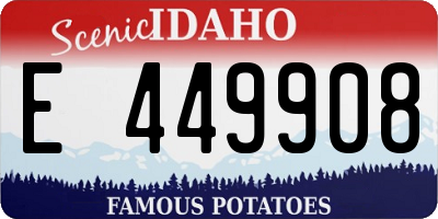 ID license plate E449908