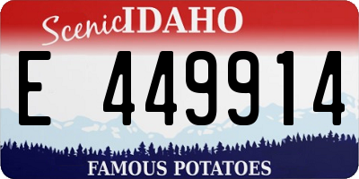 ID license plate E449914