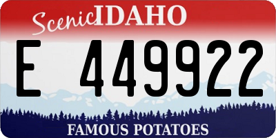 ID license plate E449922