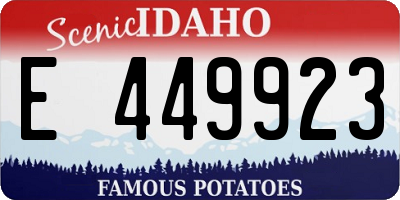 ID license plate E449923