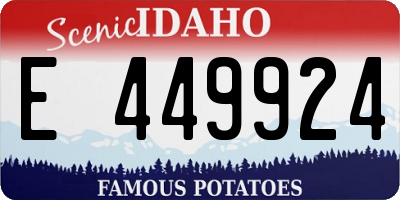 ID license plate E449924
