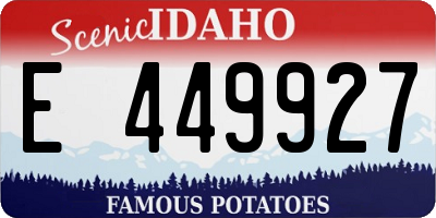 ID license plate E449927