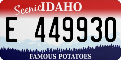 ID license plate E449930