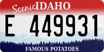 ID license plate E449931