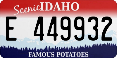 ID license plate E449932