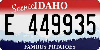ID license plate E449935