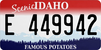 ID license plate E449942