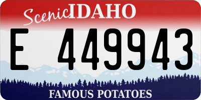 ID license plate E449943
