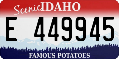 ID license plate E449945