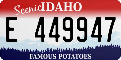 ID license plate E449947