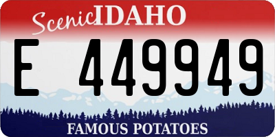 ID license plate E449949