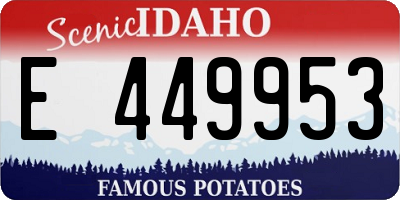 ID license plate E449953