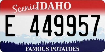 ID license plate E449957