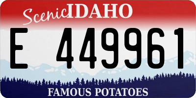 ID license plate E449961