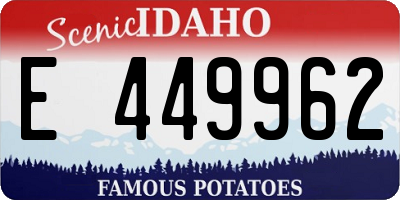 ID license plate E449962