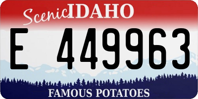 ID license plate E449963