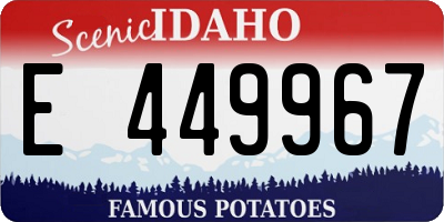 ID license plate E449967