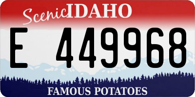ID license plate E449968