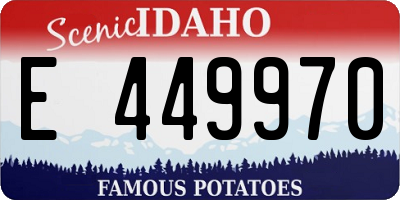 ID license plate E449970