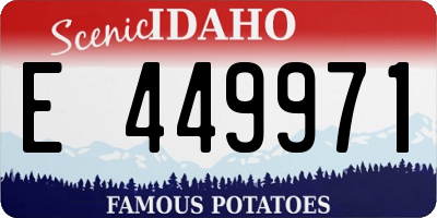 ID license plate E449971