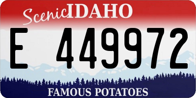 ID license plate E449972