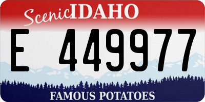 ID license plate E449977