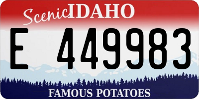 ID license plate E449983