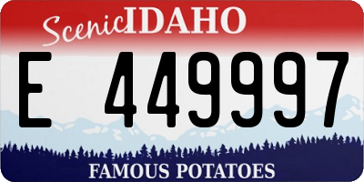 ID license plate E449997