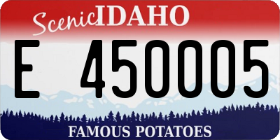 ID license plate E450005