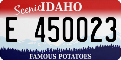 ID license plate E450023