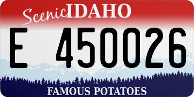 ID license plate E450026
