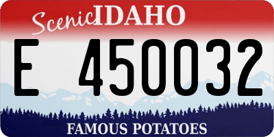 ID license plate E450032
