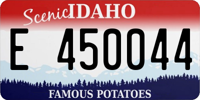 ID license plate E450044