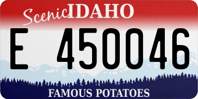 ID license plate E450046