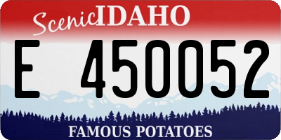 ID license plate E450052