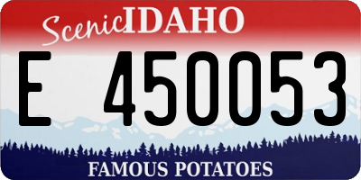 ID license plate E450053