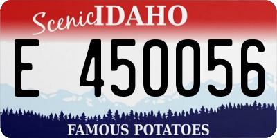 ID license plate E450056