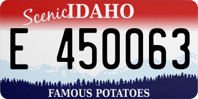 ID license plate E450063