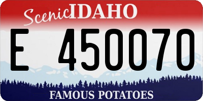 ID license plate E450070