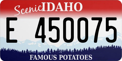 ID license plate E450075