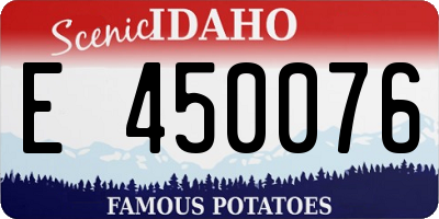 ID license plate E450076