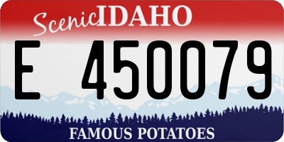 ID license plate E450079