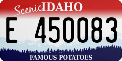 ID license plate E450083