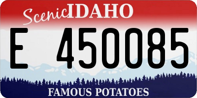 ID license plate E450085