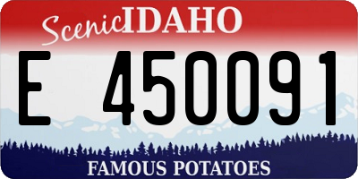 ID license plate E450091