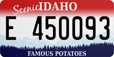 ID license plate E450093
