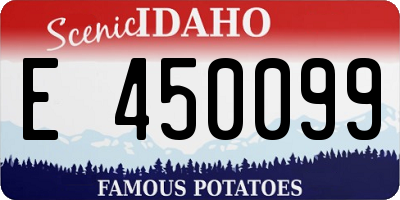 ID license plate E450099