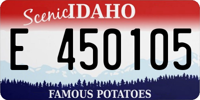 ID license plate E450105