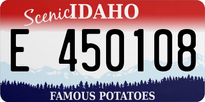 ID license plate E450108