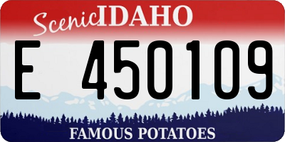 ID license plate E450109